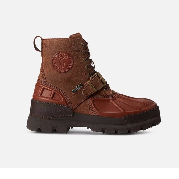 NWT Polo Ralph Lauren Oslo Low Suede 100% Leather Waterproof Boots  Brown - Picture 5 of 11